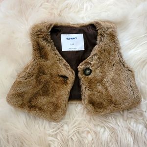 Adorable baby fur vest